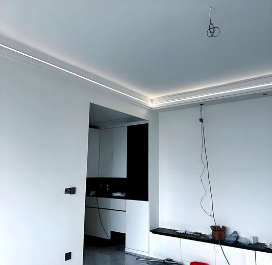 LED linear lights installation step illustration