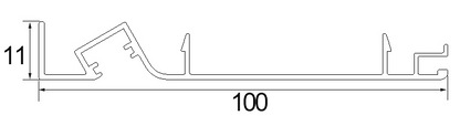 Aluminum alloy with light style   ( 10cm Led Aluminum Alloy Skirting )