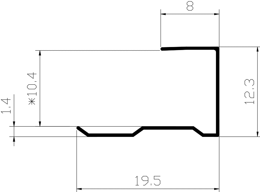 10mm Decorative Moulding - 10mm Finishing Moulding / Matte Black / 3M/PCS