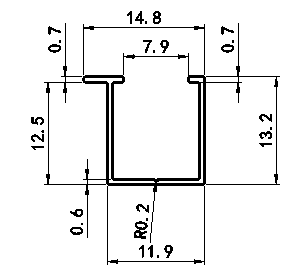 Aluminum alloy decortive trim  (12mm Roof Line)