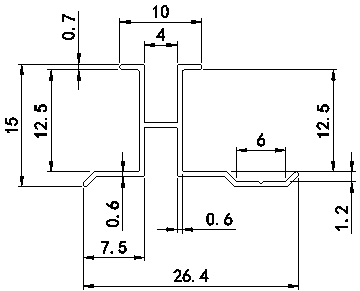 Aluminum alloy decortive trim  （12mm Waist Line）