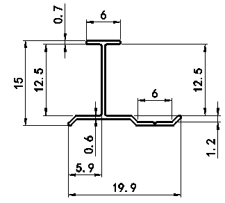 Aluminum alloy decortive trim  （12mm Dividing Line）