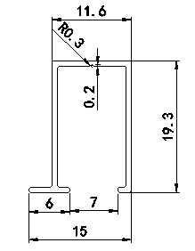 Aluminum alloy decortive trim  （18mm Roof Line）