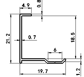 Aluminum alloy decortive trim    （18mm Edge Sealing Line）