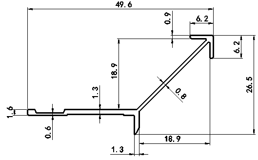 Aluminum alloy decortive trim  （18mm Outside Corner）