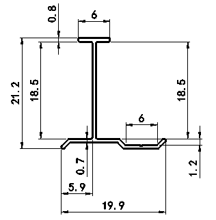 Aluminum alloy decortive trim  （18mm Dividing Line）