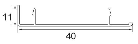 Aluminum alloy engineering style skirting(4 Centi Meter plane/project EL-40F)