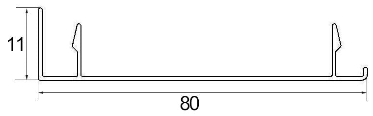 Aluminum alloy engineering style skirting(8 Centi Meter plane/project EL-80F)