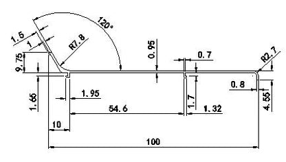 Internet celebrity light luxury skirting board (buckle style)(EL-100J4)