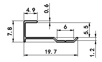 Aluminum alloy decortive trim  (5mm Edge Sealing Line)