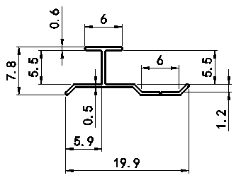 Aluminum alloy decortive trim  (5mm Dividing Line)