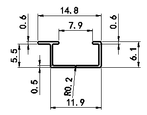 Aluminum alloy decortive trim   （5mm Roof Line）