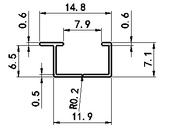 Aluminum alloy decortive trim  （6mm Roof Line）