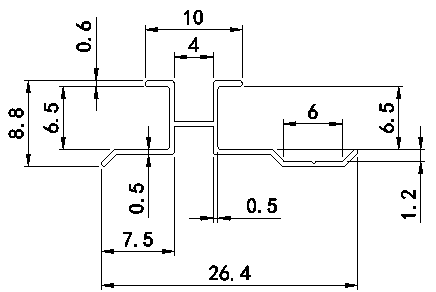 Aluminum alloy decortive trim  （6mm Waist Line）