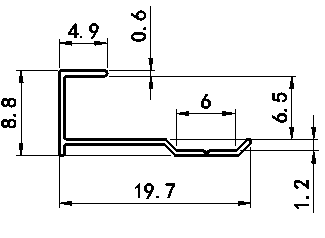 Aluminum alloy decortive trim  （6mm Edge Sealing Line）