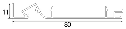 Aluminum alloy with light style (8cm Led Aluminum Alloy Skirting )