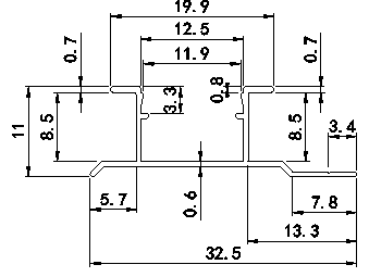 Aluminum alloy decortive trim  （8mm Waist Line with LED）