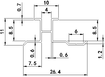 Aluminum alloy decortive trim  （8mm Waist Line）