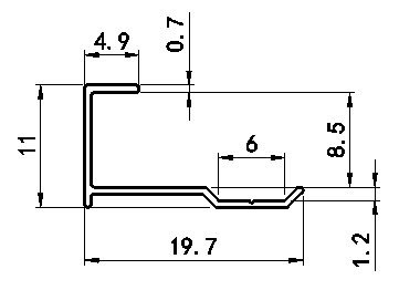 Aluminum alloy decortive trim  （8mm Edge Sealing Line）