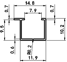 Aluminum alloy decortive trim （9mm Roof Line）