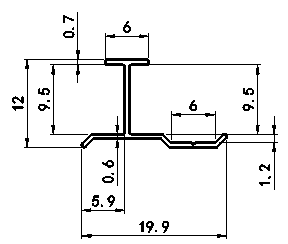 Aluminum alloy decortive trim  （9mm Dividing Line）