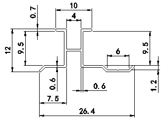 Aluminum alloy decortive trim  （9mm Waist Line）