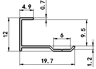 Aluminum alloy decortive trim  （9mm Edge Sealing Line）